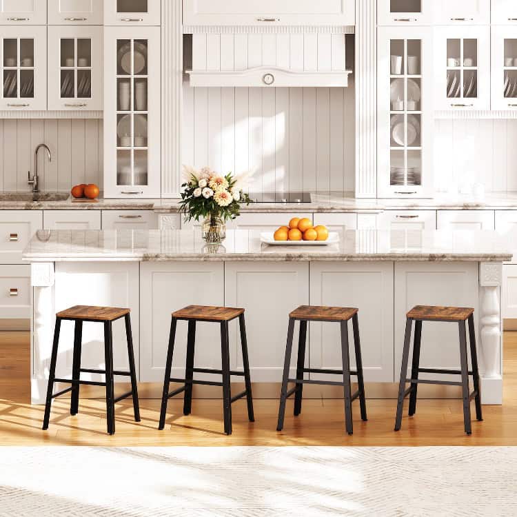wood and iron dining chairs