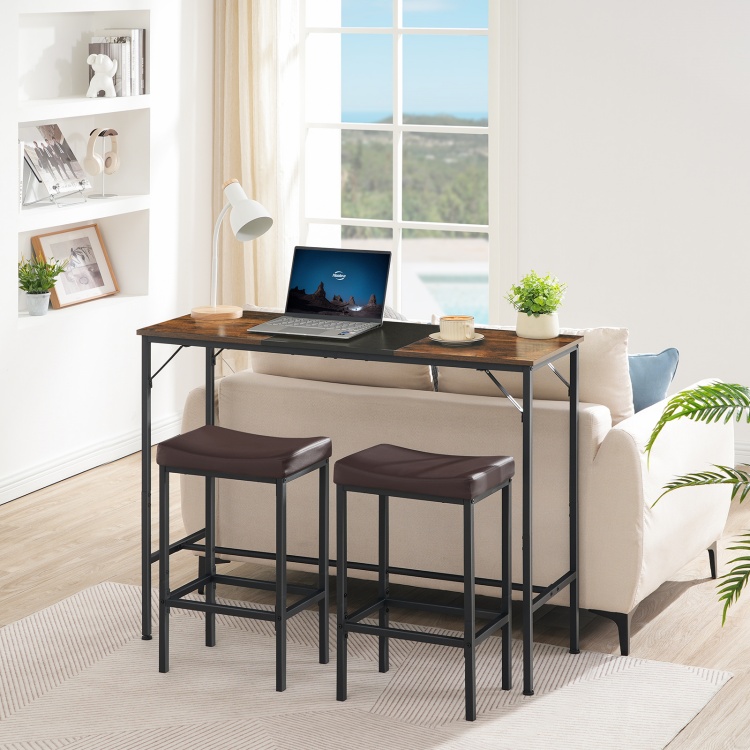 wood iron table