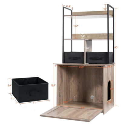 tall litter box enclosure