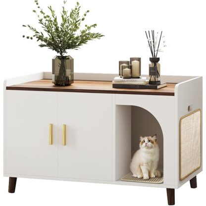enclosed cat litter box furniture
