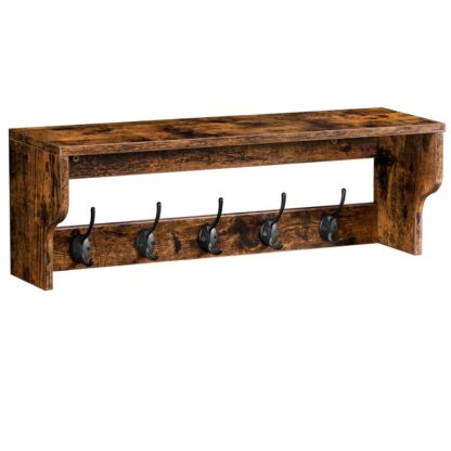 wall mounted coat & hat racks with shelf