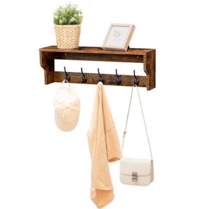 coat hooks with shelf