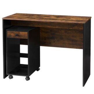 computer table with rack