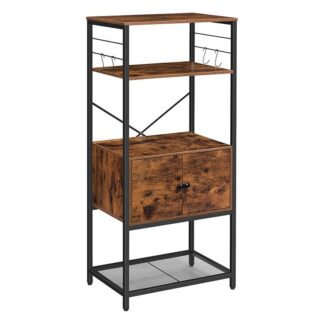 kitchen storage cabinet multi layer with door rack