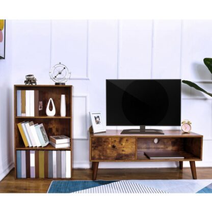 rustic wood bookcase