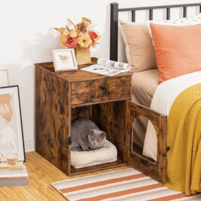 wooden cat litter box enclosure - Image 7