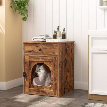 wooden cat litter box enclosure - Image 3