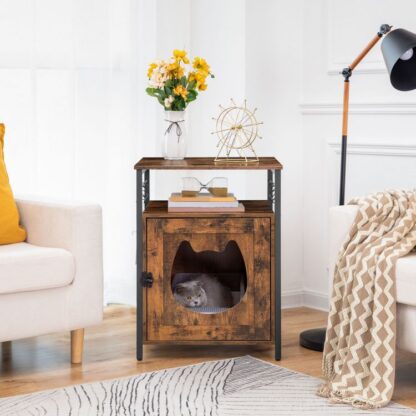 wooden litter box enclosure