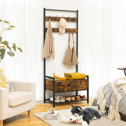 hall tree and shoe storage
