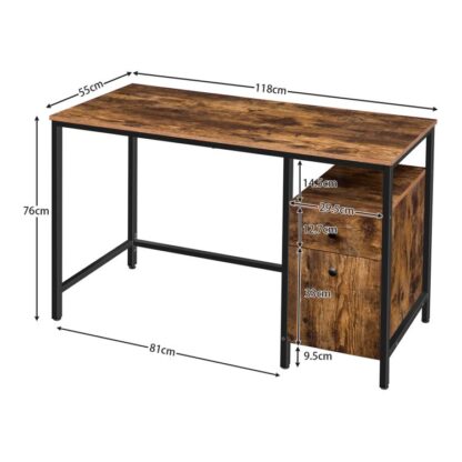 computer desk with drawers