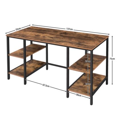 computer desk with shelves - Image 2