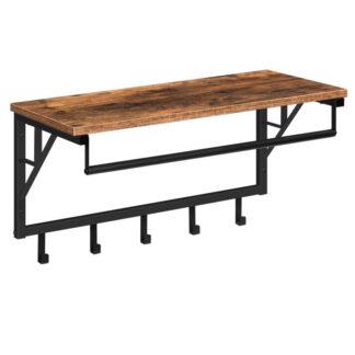 wall mounted coat rack with shelf
