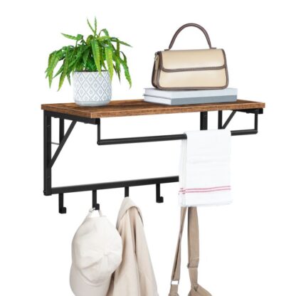 wall coat rack with shelf