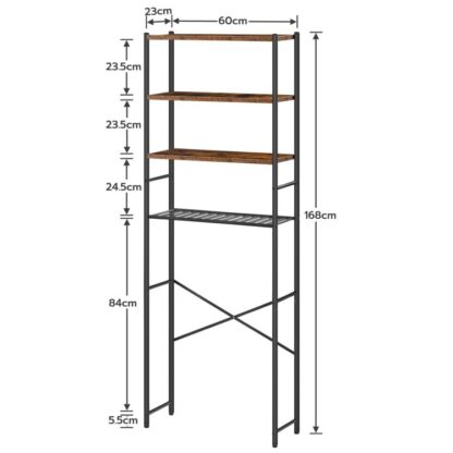 4 tier over the toilet storage - Image 2