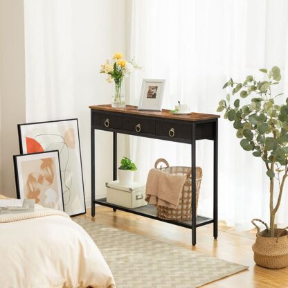 cheap console table with drawers