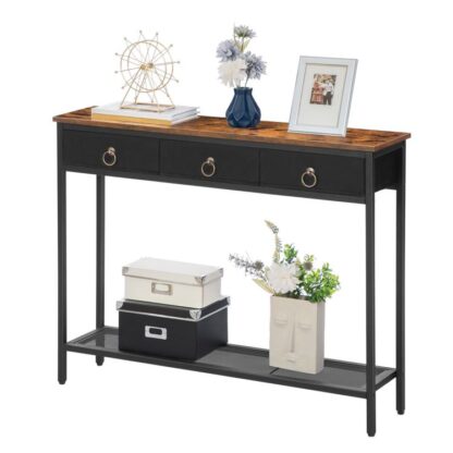 industrial console table with drawers - Image 3