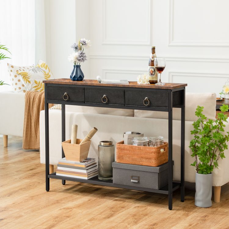3 drawer entry table