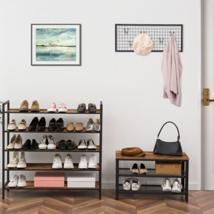 industrial shoe rack bench