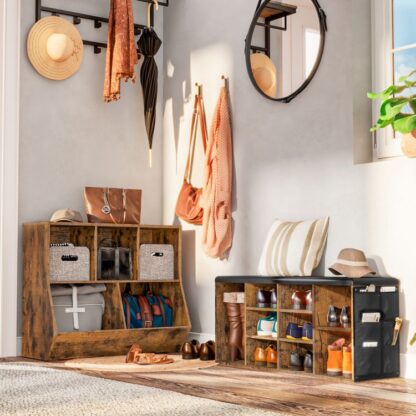 entryway bench with shoe storage