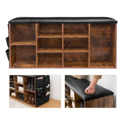 shoe storage bench with cushion