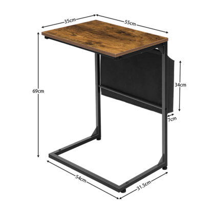 c shaped side table
