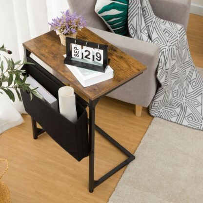 c shaped end table