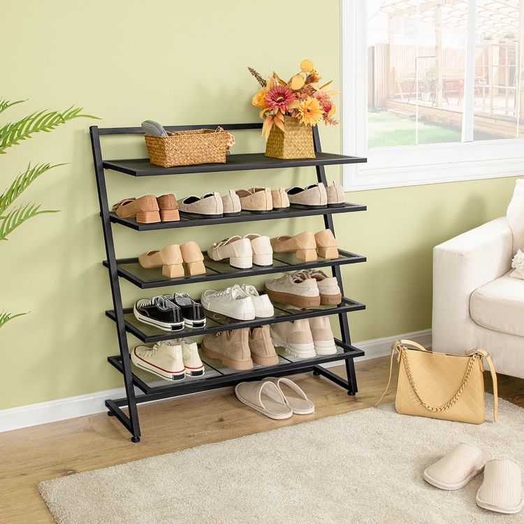 Industiral style metal shoe rack
