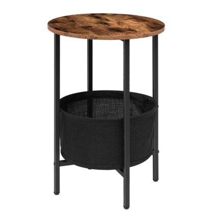round side table with storage