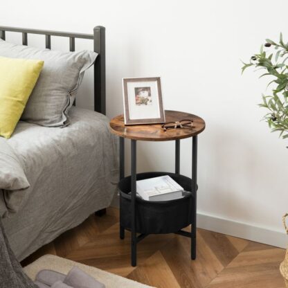 round bed side table