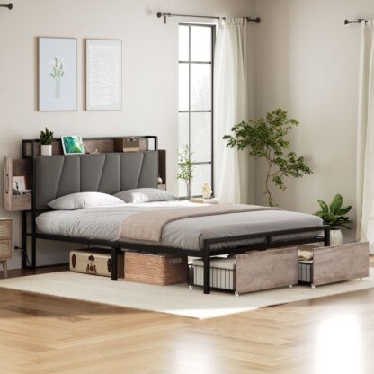 estrutura de metal em tamanho grande para cama - Image 3