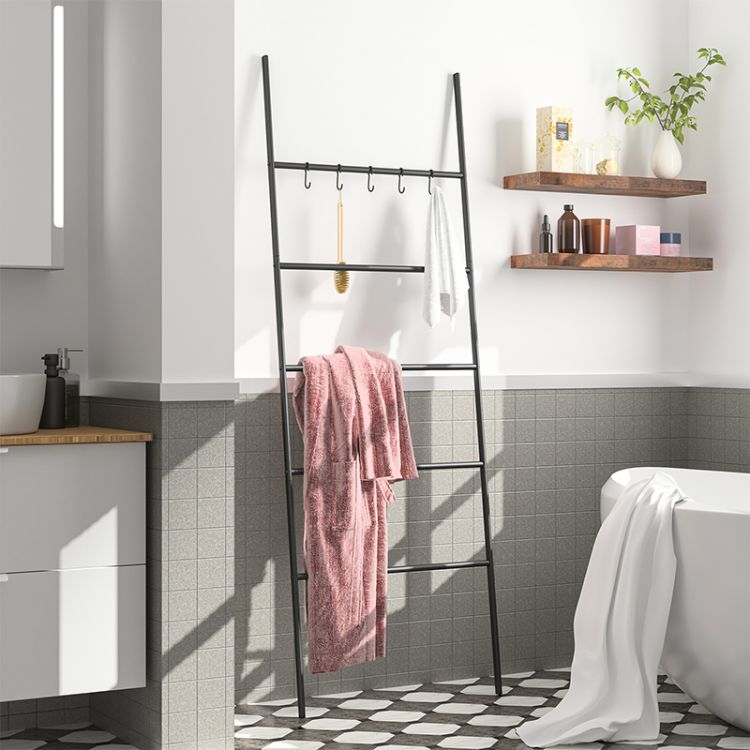Industrial style metal towel stand